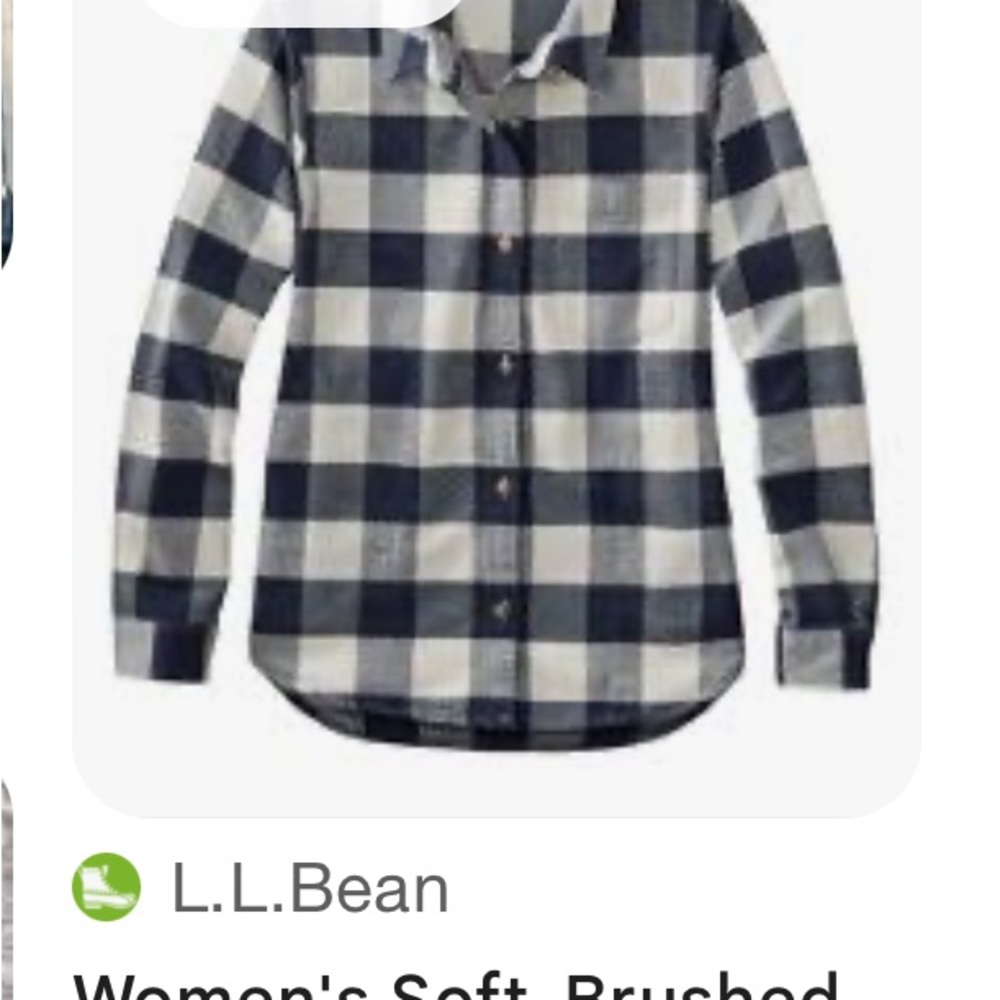 L.L. Bean Women’s Soft Brushed Flannel Size L